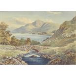 Albert ROSSER (c.1899-1995)Ashness Bridge, Lake DistrictWatercolour Signed 25 x 35cm