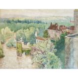 Eleanor HUGHES (1882-1959)Sauveterre-de-Béarn, Pyrenees Watercolour Paper embossed with Eleonar