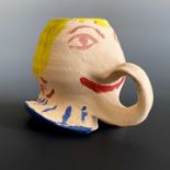 Simeon STAFFORD (1956)Nose PotPainted ceramic Signed Height 10cm
