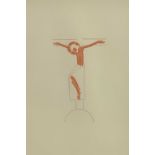 Eric GILL (1882-1940) Crucifix Wood engraving on paper Sight size 24 x 16cm