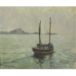Michael STONE Off St. Clements Oil on Canvas Signed 30 x 35cm
