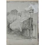 Two 19th century drawings, eel traps and a Himalayan watercolour Provenance: From the estate of