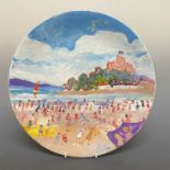 Simeon STAFFORD (1956)Marazion Painted ceramic plate Signed Diameter 26cmCondition report: There are