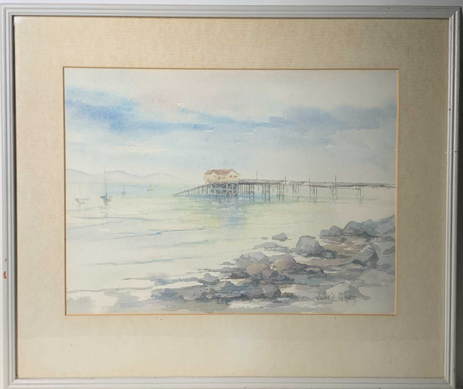 Valerie GANZ (1936-2015) Mumbles Pier Watercolour Signed 26 x 36cmCondition report: Not examined