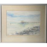 Valerie GANZ (1936-2015) Mumbles Pier Watercolour Signed 26 x 36cmCondition report: Not examined