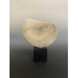 Barbara HEPWORTH (1903-1975) follower of Alabaster form Height 22.5cm including slate