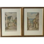 Thomas Herbert VICTOR (1894-1980) Two small Mousehole watercolours Each signed and inscribed