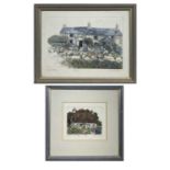 Sue LEWINGTON (1956)'Row of Cottages' & 'Auntie Ann's Cottage'Two etchings Each signed and