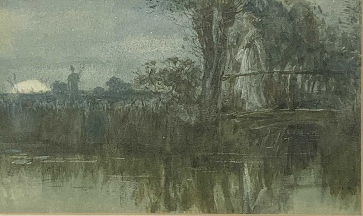 Francis Bernard DICKSEE (1853-1928) The Tryst' Watercolour 12.5 x 20.5cm Provenance with Maas