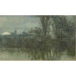 Francis Bernard DICKSEE (1853-1928) The Tryst' Watercolour 12.5 x 20.5cm Provenance with Maas