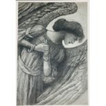 Sir Edward Coley Burne Jones (circle of)Study of an angelCharcoal on paper50.5x34cmProvenance: