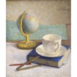 Mary DUNCAN (1885-1964)Still Life with Globe Oil on board Signed Artists label to verso dated 193044