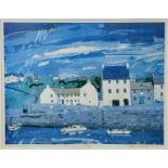 Hamish MACDONALD (1935-2008) Crail Harbour Print Signed, inscribed and numbered from an edition of