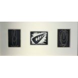 Denis MITCHELL (1912-1993)Sculpture FormsA trio of lino cuts, framed togetherTwo signed (and