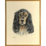 Mabel GEAR (1898 - 1987)'Jet' (Portrait of a Spaniel)Inscribed as titled, signed and dated 196033