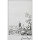 Bernard Howell LEACH (1887-1979)Fisherman on a riverbankEtching Facsimile signaturePlate size 15 x