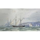 John ALFORD (1929-1960)82 Tall Ships Race - Off Pendennis PointWatercolour Signed Inscribed to