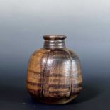 William 'Bill' MARSHALL (1923-2007)A brown glazed stoneware bottle vase Personal makers marks and