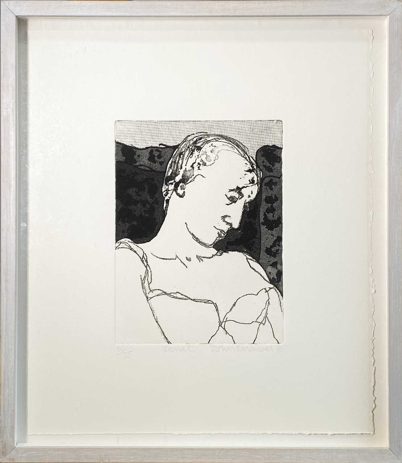 John EMANUEL (1930)'Janet', plate size 19.5 x 14.8cmSheila OLINER (1930-2020)'Zennor', plate size - Image 3 of 5