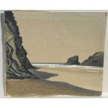 Cadgwith A group of ten unframed watercolours Together with a beach scene by Francis COUDRILL (