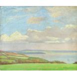 Robert Morson HUGHES (1873-1953) Mounts Bay Oil on board Signed, inscribed to verso 33 x 39cm