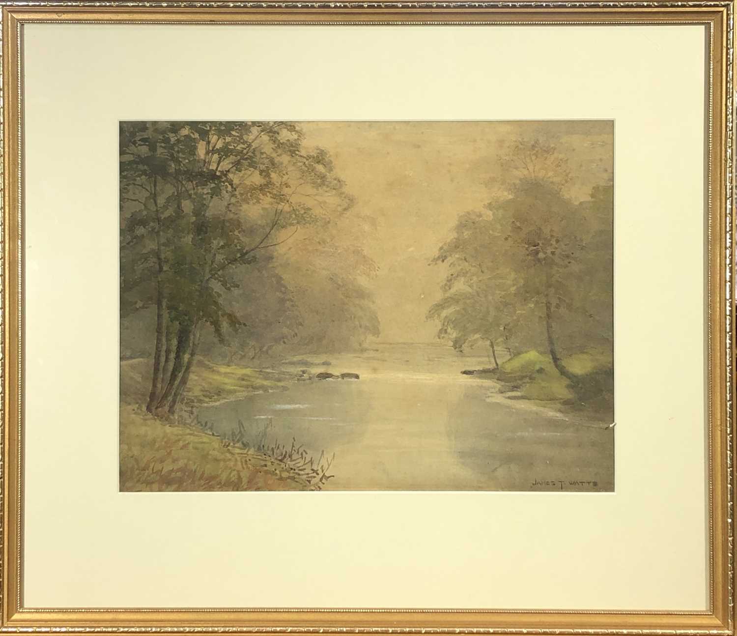 James Thomas WATTS (1853-1930)Autumn River Watercolour Signed 28 x 37cmJulian DYSON (1936-2003) - Image 4 of 4