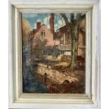 Frank THOMPSON (act.c.1875-1926) Deeds Mill, River Wardle, Beddington, Surrey Watercolour Signed and