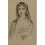 William SWAINSON (1809-1884) A New Zealand Girl Pencil drawing Inscribed as titled, monogrammed