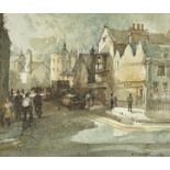 Roland BATCHELOR (1889-1990) The Shadowed Street Watercolour Signed and dated 1980 Provenance: