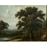 English School Landscape Early 19th-century oil on copper (engraved to verso) 28 x 36cm Together