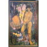 Rosina ROGERS (2018 - 2011) Adam and Eve Oil on board Signed and dated '55 100 x 63cm Condition