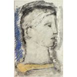 John EMANUEL (1930)Classical Head in ProfileMixed media on rag paperSigned 33 x 21cm