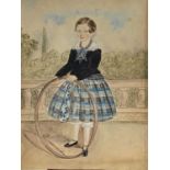 Queen VICTORIA (1819-1901) by repute A watercolour of a boy said to be a prince in a tartan skirt,