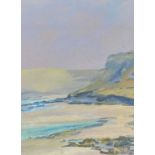 Mary STORK (1938-2007)Between Sennen and GwenverAcrylic on cardSigned 16 x 11.5cm