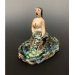 Dora HOLZHANDLER (1928-2015)Mermaid Painted ceramic sculpture Height 10cm