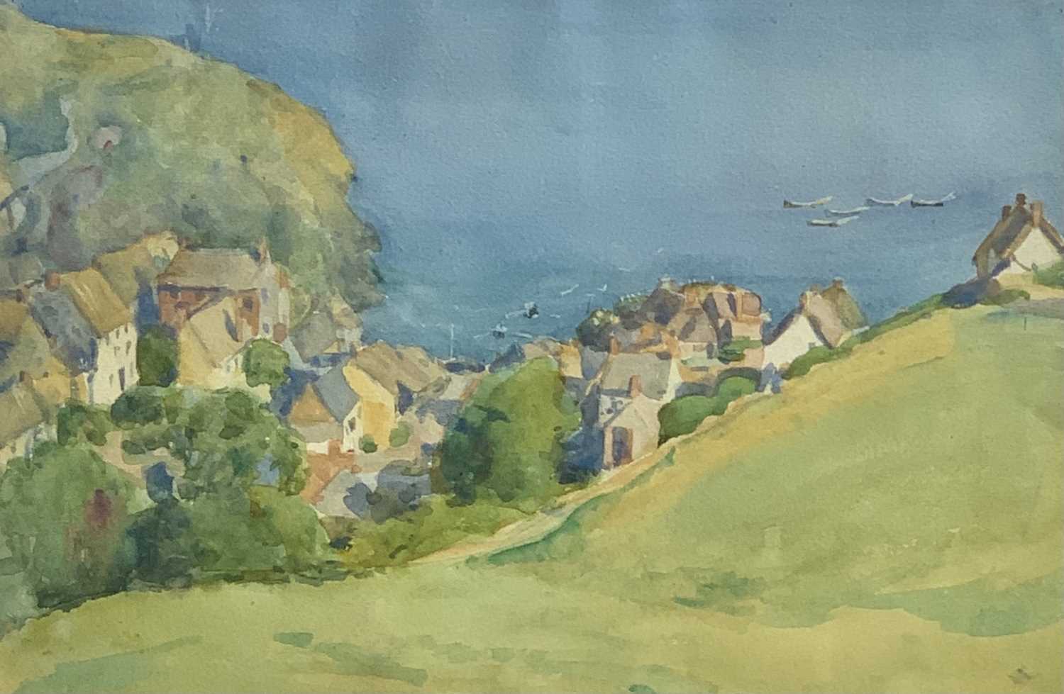 Cadgwith Cove Watercolour Purchased from the Estate of Leonard Casley 26 x 38cm