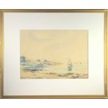 Joseph Hughes CLAYTON (1870-1930) Coastal cottages with boats by the shore, watercolour, signed,