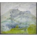 Jeremy LE GRICE (1936-2012)Mont St Victoire aux homage á CézanneOil on board Signed, inscribed and