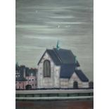 Julian DYSON (1936 - 2003)Church Oil on canvas Signed and dated '8191 x 66cm