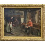 William Banks FORTESCUE (c.1855-1924)Homecoming in a Newlyn Cottage Oil on canvas Signed 71 x 91cmIn