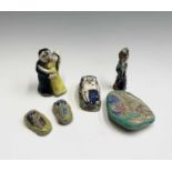 Dora HOLZHANDLER (1928-2015)A collection of 5 small painted ceramic sculpturesTogether with a