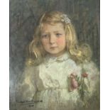 Law WOODWARD Portrait of a girl PastelSigned and dated 1901 50 x 40cm