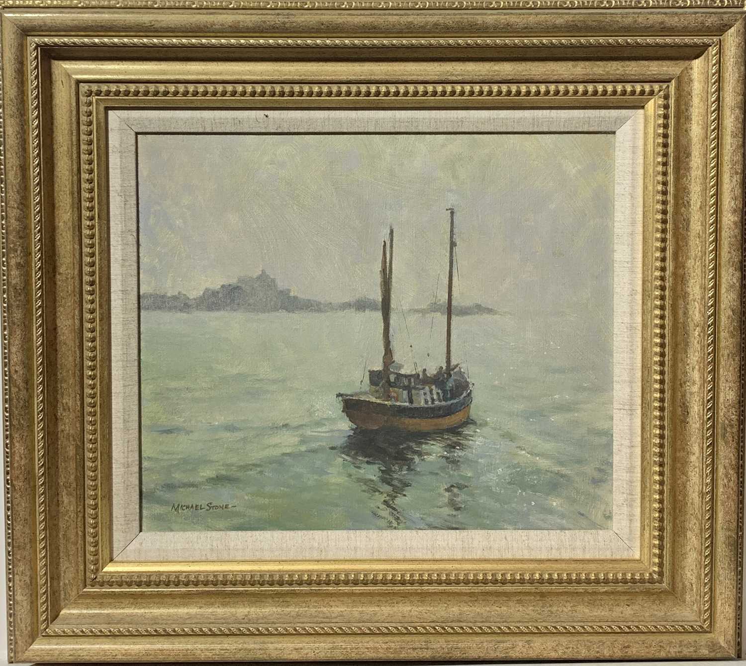 Michael STONE Off St. Clements Oil on Canvas Signed 30 x 35cm - Image 2 of 2