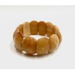 A butterscotch amber bracelet, 41 grams.