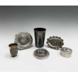Miscellaneous Burmese silver to include a goblet, height 12cm, diameter 8cm.