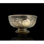 A Chinese silver footed bowl, signed ZEEWO, (1870-1930), Shanghai, the body decorated with a plain