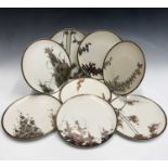 A set of eight Japanese Satsuma porcelain plates, 20th century, 23.5cmCondition report: no condition