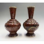 A pair of Chinese cloisonne vases, 20th century, height 26cm.