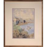 Duncan J RUSSELL (20th Century British School) View of CoverackWatercolour Signed32 x 23cm