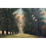 Early 20th Century British School Landscape with an Avenue of TreesOil on board13.75 x 21cm